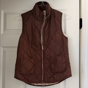 Market & Spruce Brown Quilted Vest